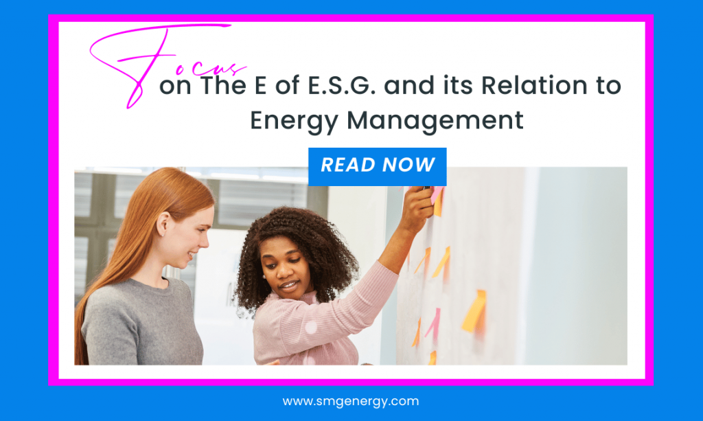 Focus on the E of E.S.G. and its relation to energy management